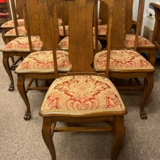 Quartersawn Oak Clawfoot Dining Chairs SET OF 12