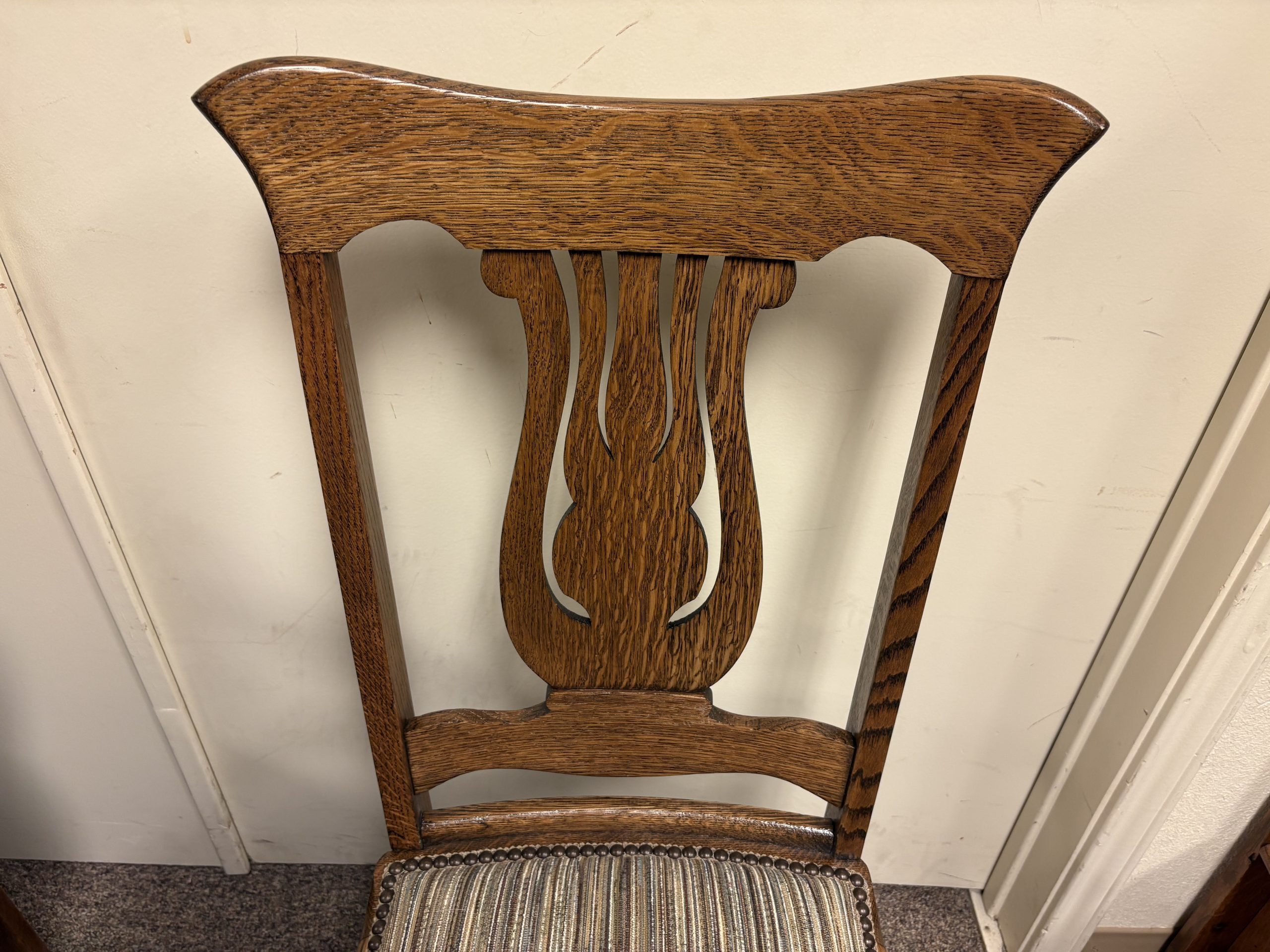 Oak Heavy Dining Chairs Set of 6 - Image 5