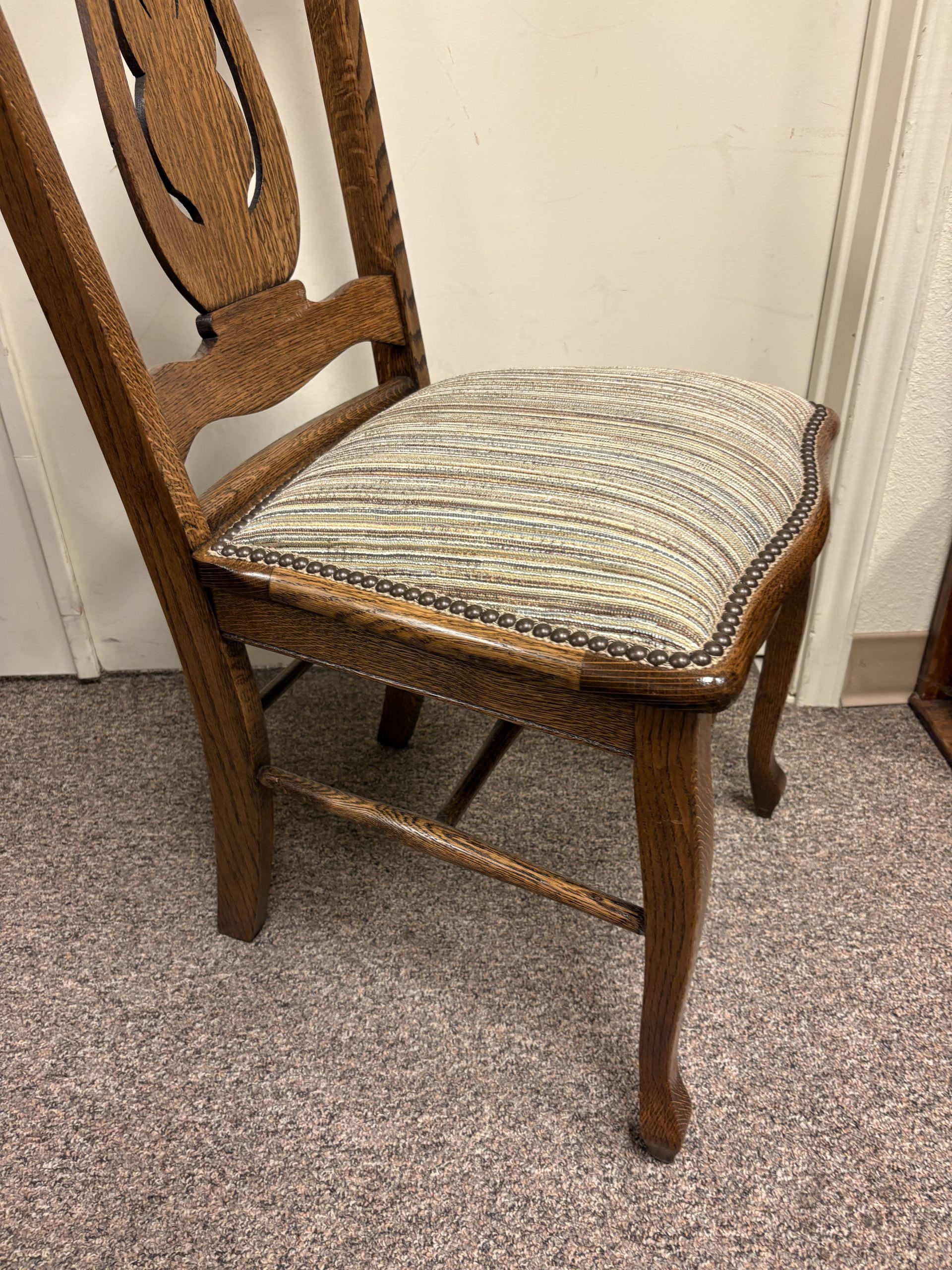 Oak Heavy Dining Chairs Set of 6 - Image 3