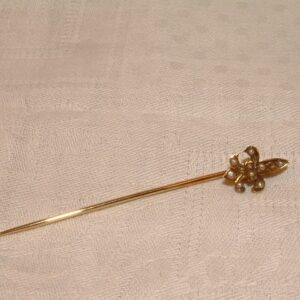 14K Lapel / Stick Pin with Seed Pearls