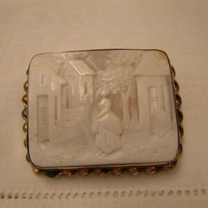 Victorian Shell Cameo Rare Scenic