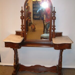 Walnut Civil War Era Ladies Vanity