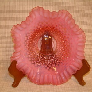 Fenton Cranberry Hobnail Brides Bowl