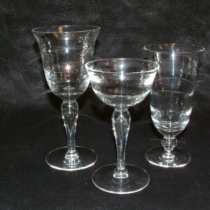 Tiffin Optic Teardrop Stem Fine Crystal