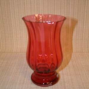 Cranberry Paneled Flared Small Vase