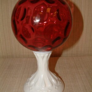 Fenton  Cranberry Thumbprint Ivy Ball