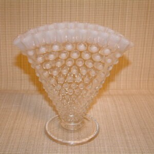 Fenton French Opalescent Hobnail Fan Vase SOLD