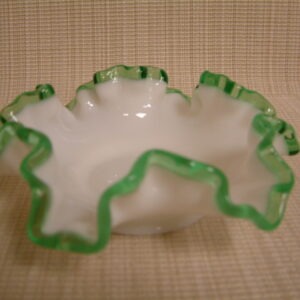 Fenton Emerald Crest Ruffled Edge BonBon