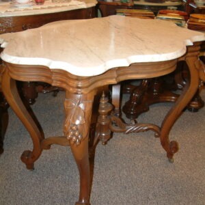 Walnut & Marble Turtle Top Center Table