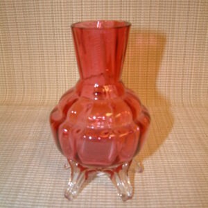 Cranberry Bohemian Footed Posey Vase   SOLD