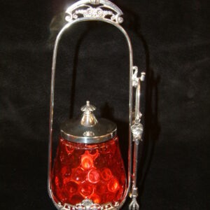 Cranberry Victorian Pickle Castor