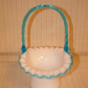 Fenton Aqua Crest Tall Top Hat  Basket