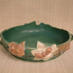 Roseville  Green " Magnolia"  Centerpiece Bowl   #450-10"