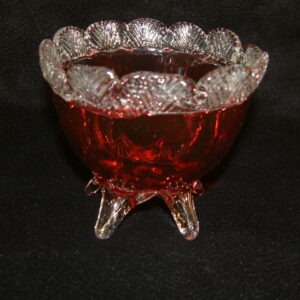 Cranberry  Victorian Squat Vase  SOLD