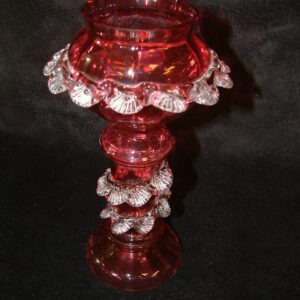 Cranberry  Victorian Bulbous Vase   SOLD