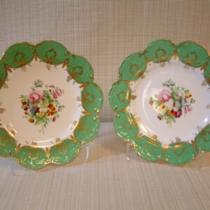 Pair   Sevres Style Hand Painted  Cabinet Plates