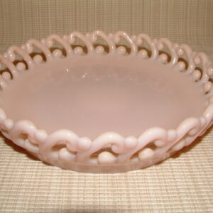 Fenton Rose Pastel Backwards C Low Bowl