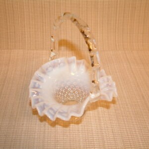 Fenton French Opalescent Hobnail Miniature Basket