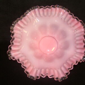 Fenton Peach Crest Centerpiece Bowl