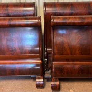 Mahogany Matched Pair Victorian Twin Beds