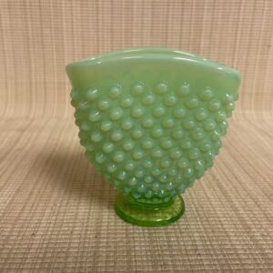 Fenton Green Opalescent Hobnail