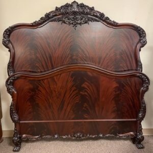 Mahogany Fancy Carved "Queen" Bed  R J Horner