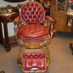 Kochs Barber Chair,  Rare Double Round   SOLD