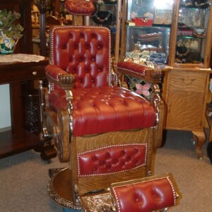 Koken Barber Chair,  Rare Oak Frame     SOLD