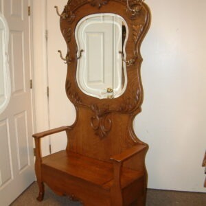 Fancy Carved Shaped Mirror Halltree