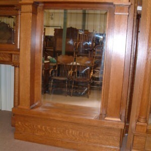 Arts & Crafts Quartersawn Oak Square Column Pier Mirror