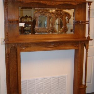 Oak Stick & Ball Mantel