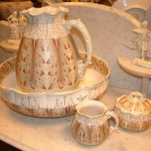 Beautifully Decorated Pitcher & Bowl Set