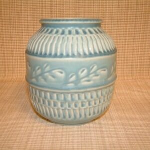 Rookwood Highly Carved  Matte Finish Squat Vase 1931