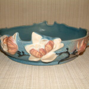 Roseville Magnolia  Blue Centerpiece Bowl #450-10"