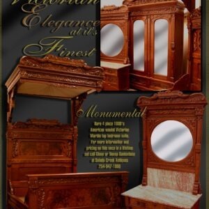 Walnut Highly Carved 4 pc Half Tester Bedroom Group