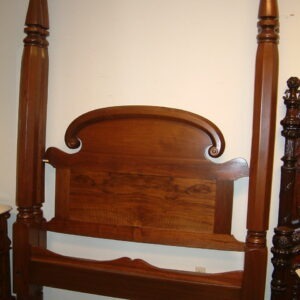 Tall Walnut Queen 4 Poster Bed