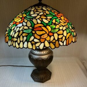 Incredible Yellow Rose Stained Glass Lamp  SOLD